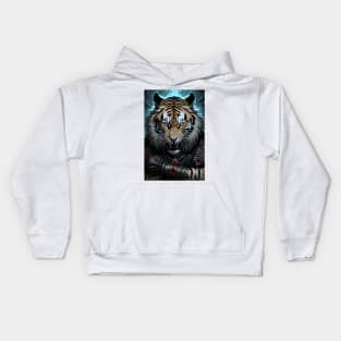 Powerful gothic tiger Kids Hoodie